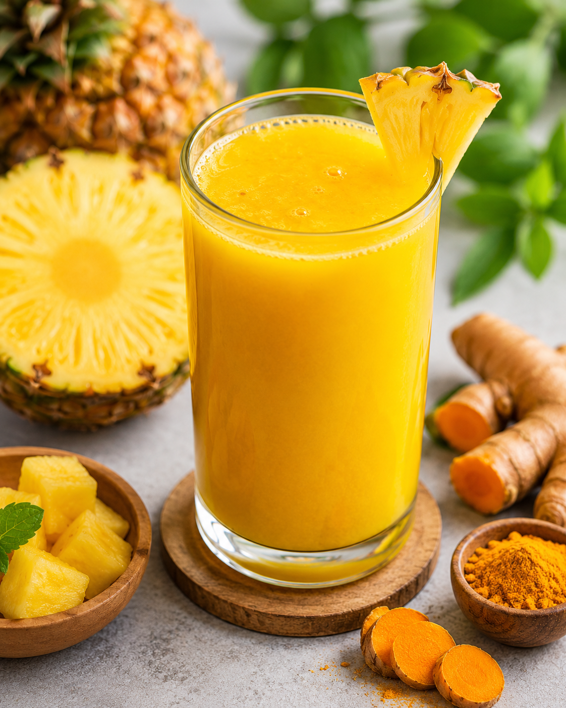 Golden pineapple & turmeric juice