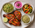 Brown Palak Rice with Tandoori chicken, Sauteed Veg, Alfalfa sprouts