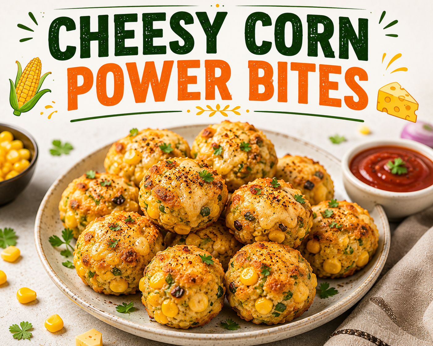 CHEESY CORN ENERGY BITES