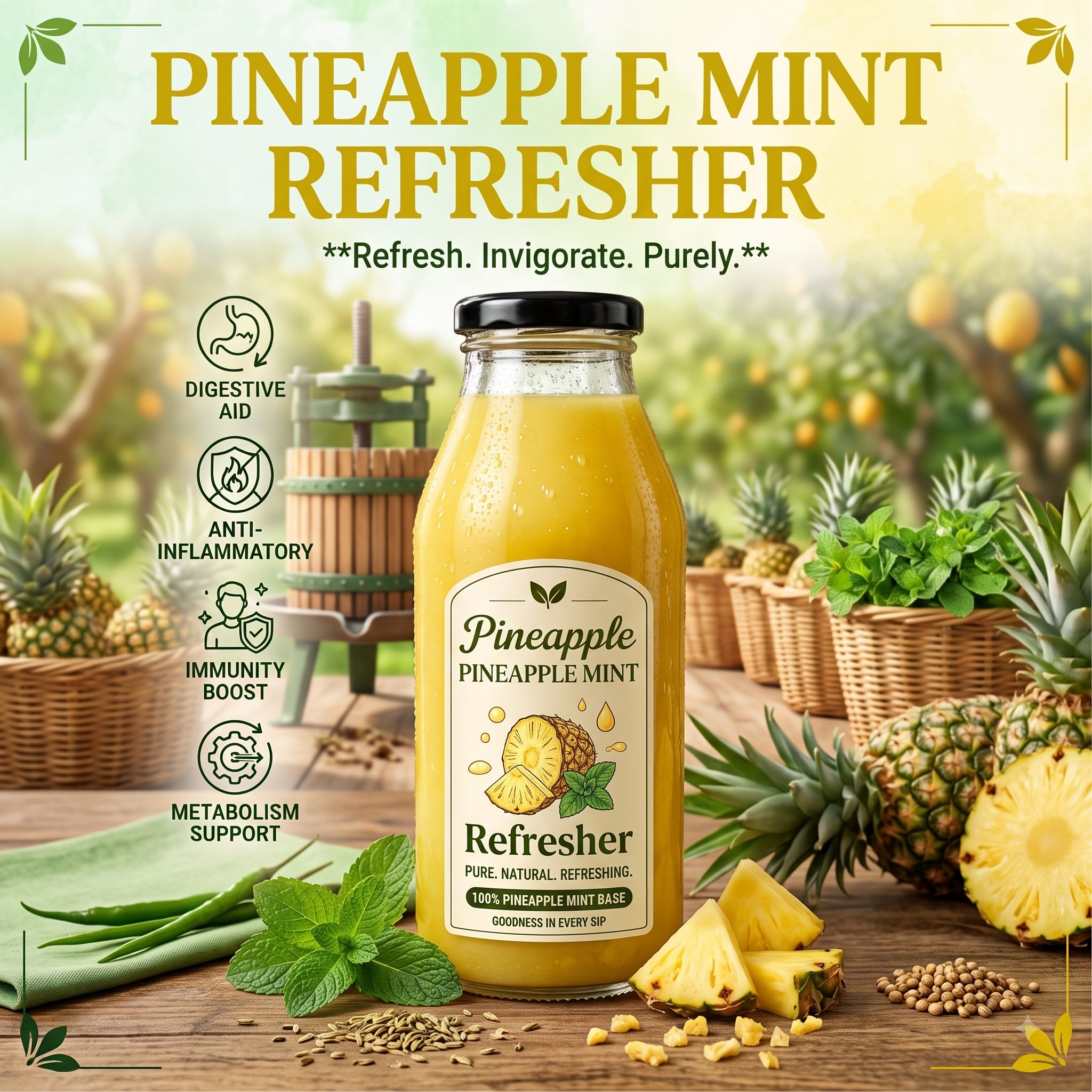 Pineapple Mint Refresher