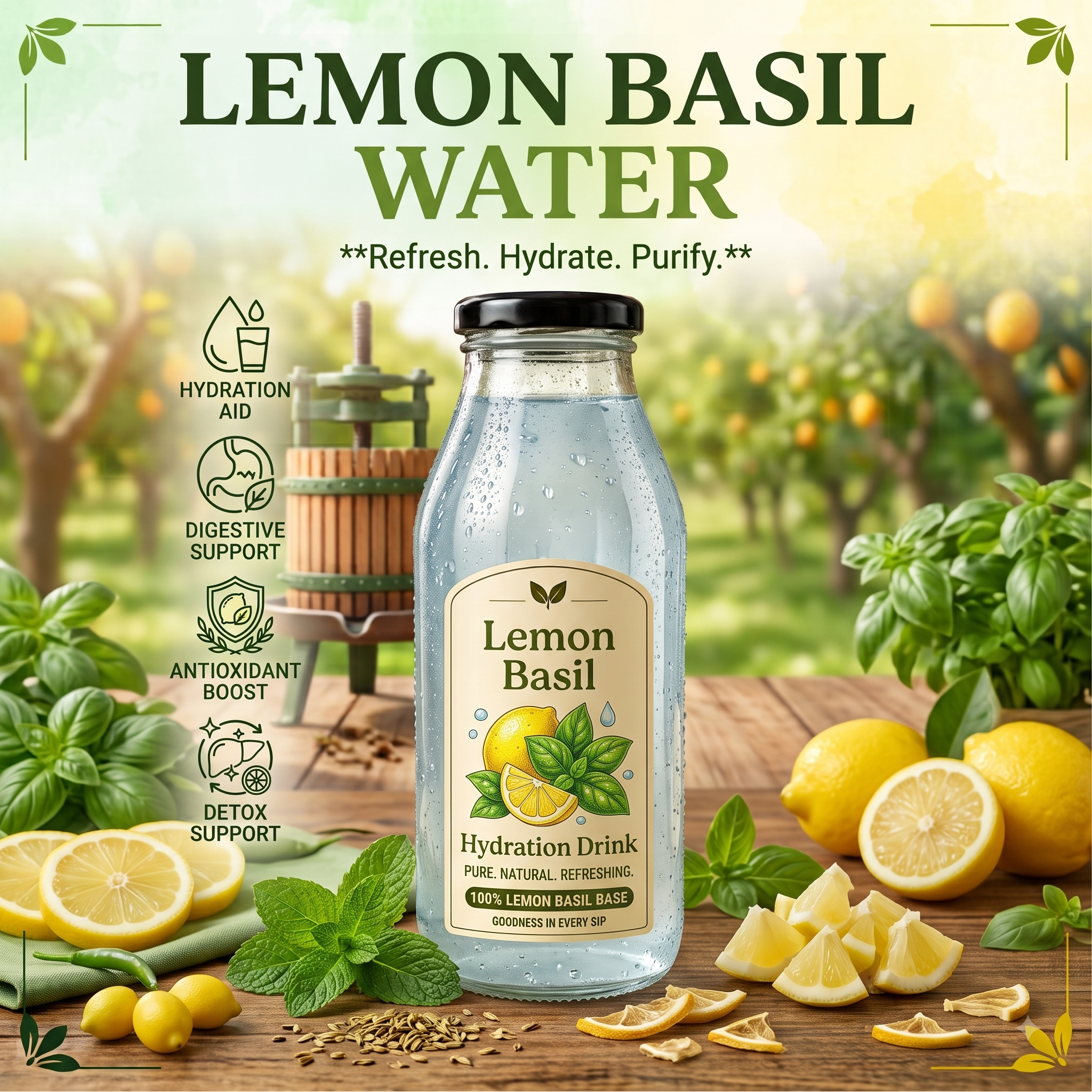 Lemon Basil Water