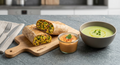 Egg bhurji Stuffed wrap- Chiptole dip-  tbspn  avocado soup