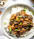 Mushroom Pepper Chicken-  Herb Millet-Sprouts Salad