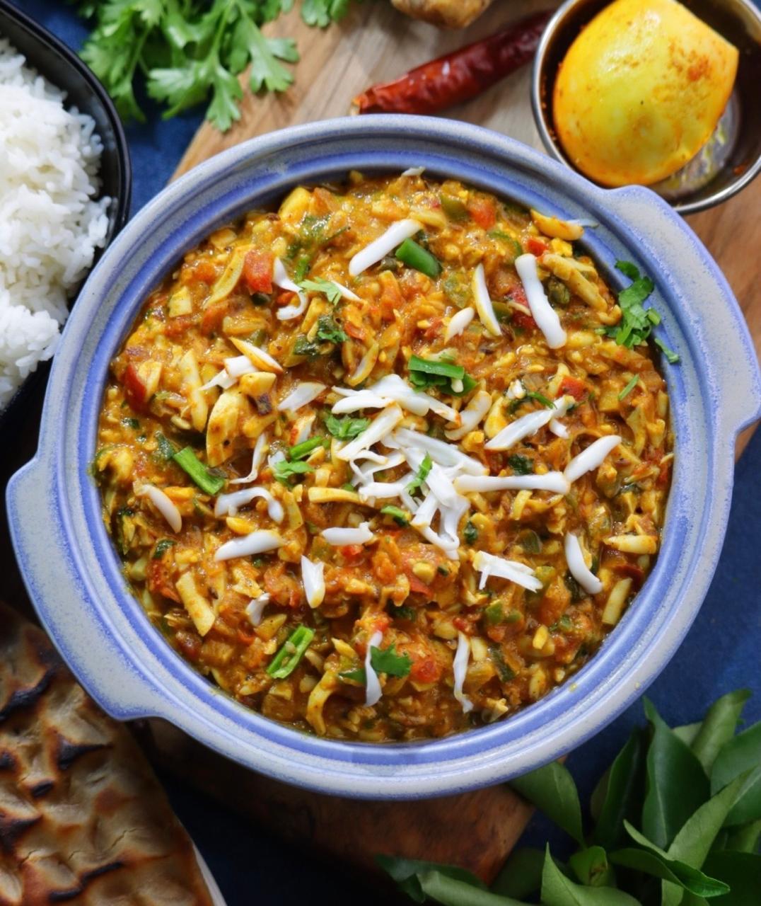Egg Keema Upma, Fruit and Mixed Seeds