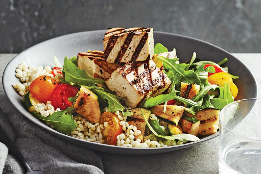 Barley Tofu Veggie Bowl