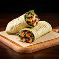 Paneer wraps, hummus, tomato soup