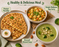 Paneer Paratha, Simple Makhana Veg Curry & Broccoli Almond Soup