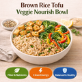 Brown Rice Tofu Veggie Nourish Bowl